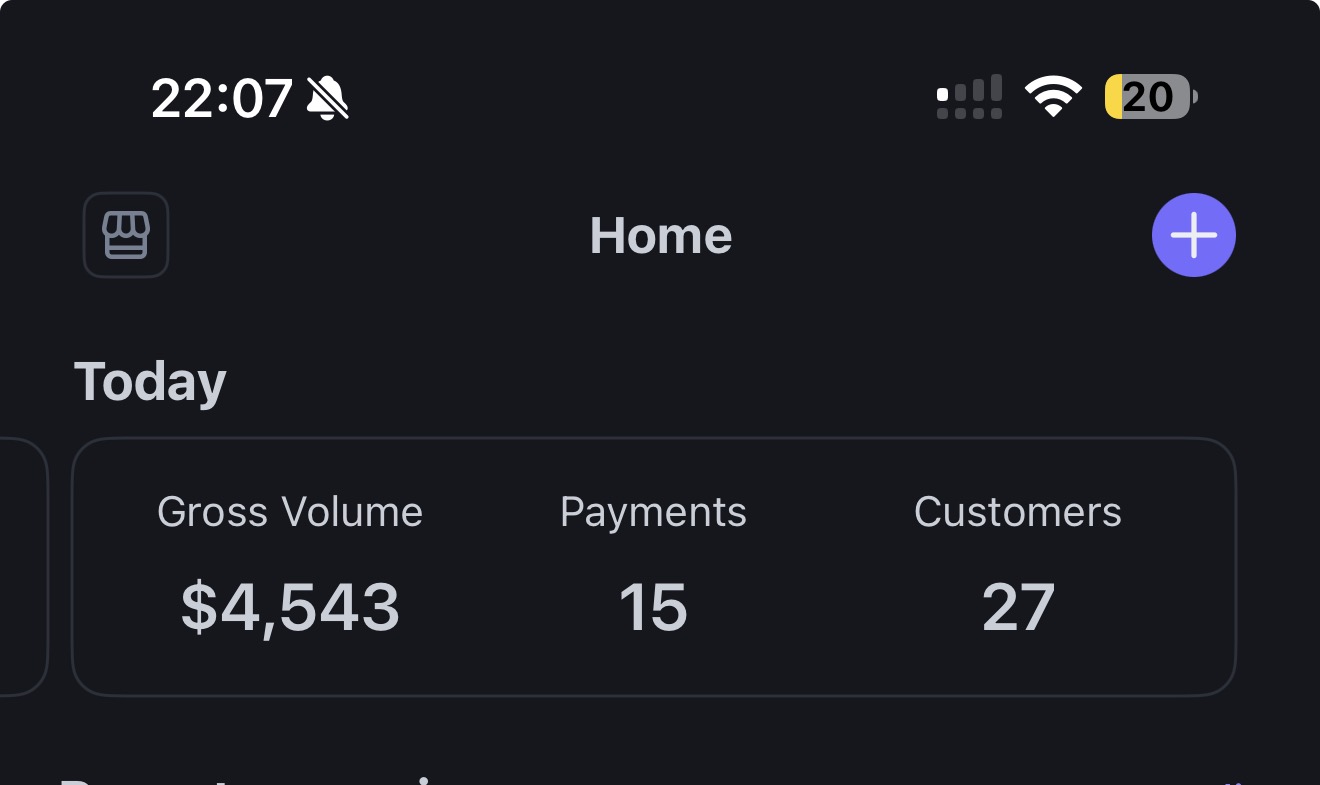 Stripe dashboard - $4,543
